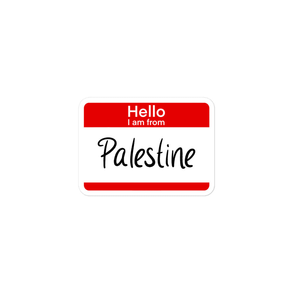 Hello I am From Palestine stickers