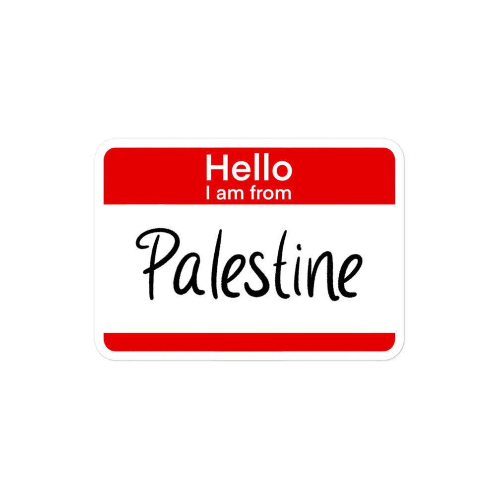 Hello I am From Palestine stickers