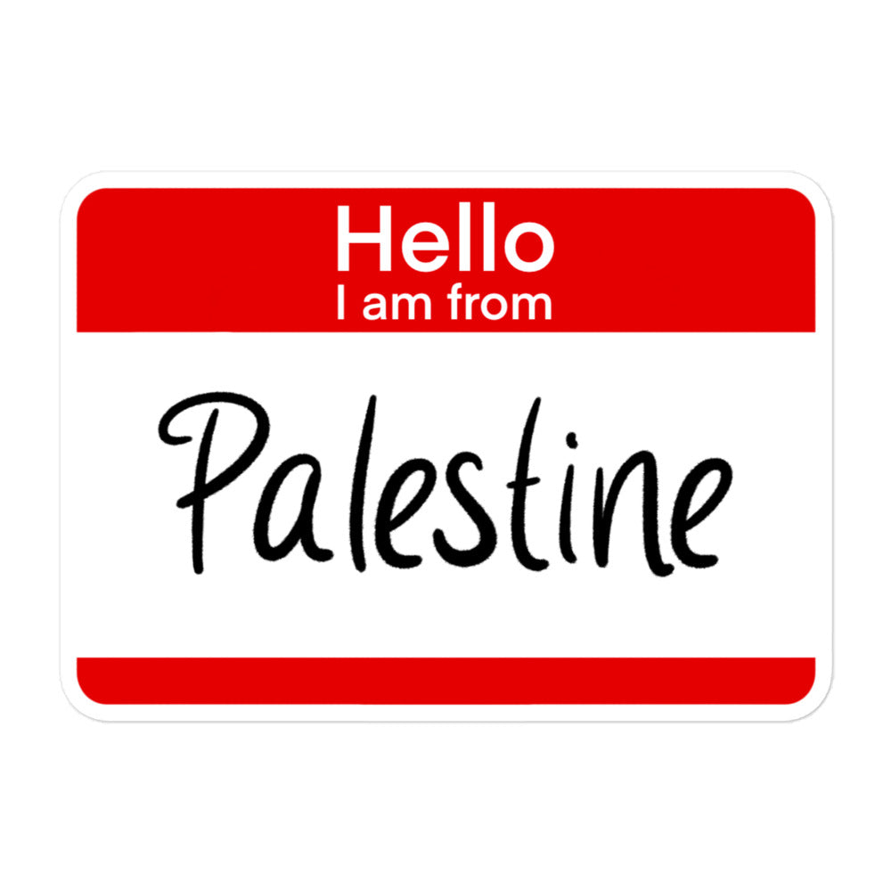 Hello I am From Palestine stickers